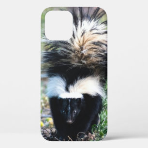 Skunk Black and White iPhone 12 Case