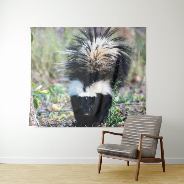 Skunk Black and White Tapestry (In Situ (Horizontal))