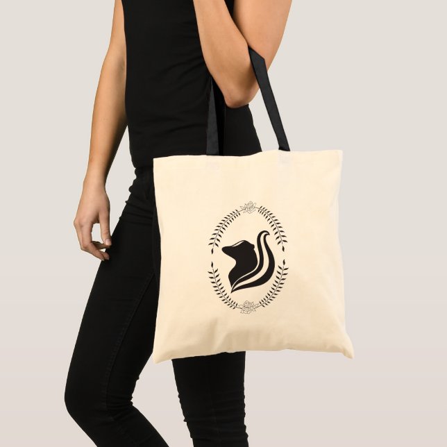 Skunk Cameo Silhouette Tote (Flora) Bag (Front (Product))