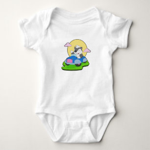 Skunk Car Baby Bodysuit