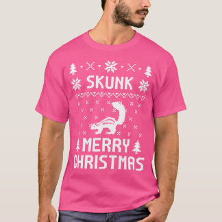 Skunk Christmas Ugly Christmas T-Shirt