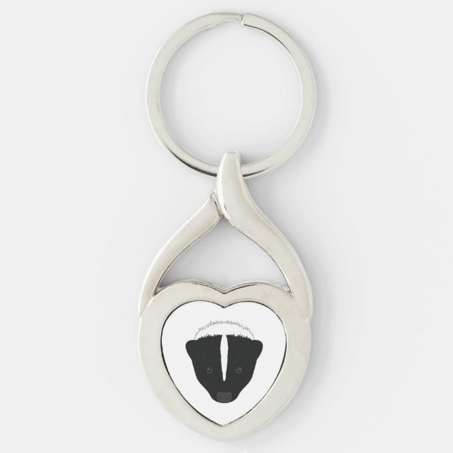 Skunk Face Key Ring (Front)