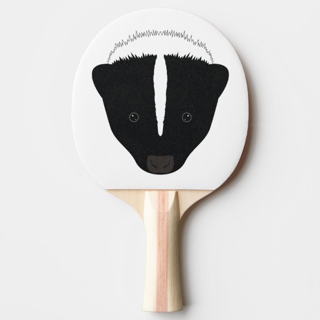 Skunk Face Ping Pong Paddle (Front)