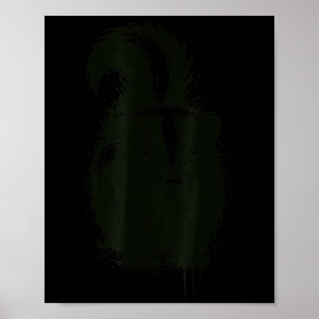 Skunk Ink Art Nge Aesthetic Pest Forest Animal Rtr Poster (Front)