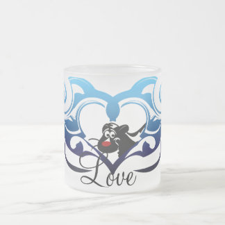 Skunk Love Frosted Glass Coffee Mug