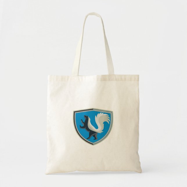 Skunk Prancing Side Crest Retro Tote Bag (Front)