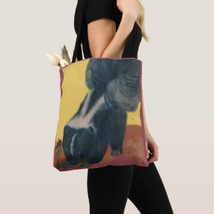 skunk print tote bag