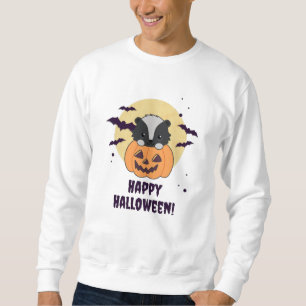 Skunk Pumpkin Cute Skunks Happy Halloween Sweatshirt