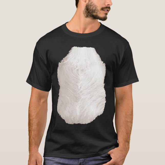 Skunk Racoon Mouse Belly chest Hair Photo Hallowe T-Shirt (Front)