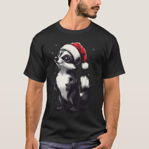 Skunk Santa Hat Funny Xmas Skunk Lovers Christmas  T-Shirt
