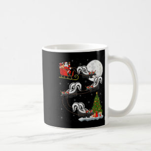 Skunk Santa Sleigh Flying Funny Magical Christmas  Coffee Mug