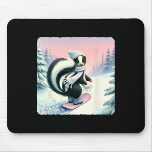 Skunk Snowboarding. Snowboard Snowboarder Cap Scar Mouse Mat