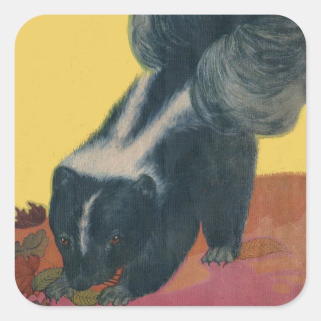 skunk square sticker (Front)