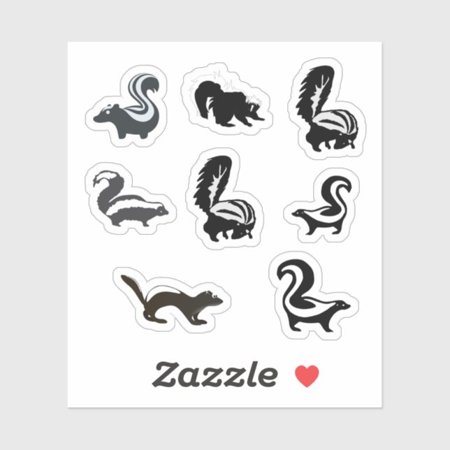 Skunk Stickers (Sheet)