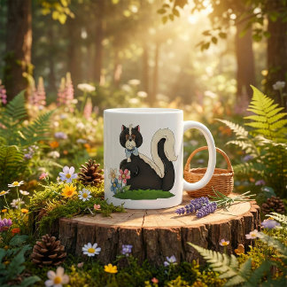 Skunk With Flowers Coffee Mug