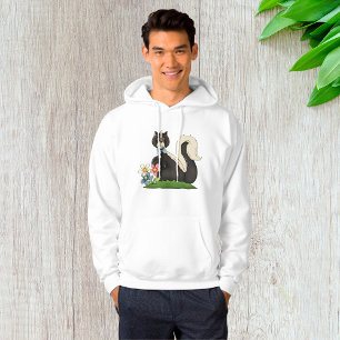 Skunk With Flowers Hoodie