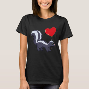 Skunk With Heart Balloon Valentines Day Love Boys T-Shirt