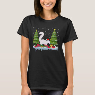Skunk Xmas Tree Lighting Men Women Ugly Christmas T-Shirt