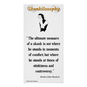 Skunkilosophy: ultimate measure of a skunk poster