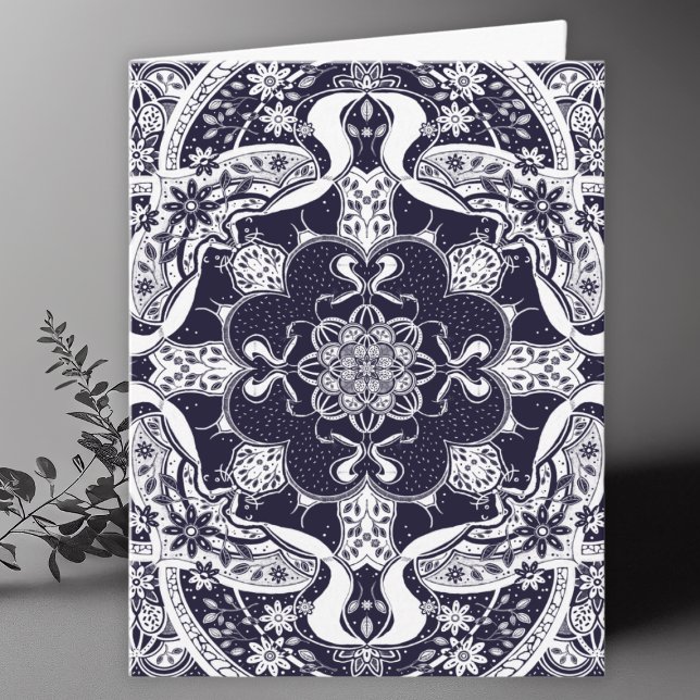 Skunks Mandala Art Blank Thank You Card (Creator Uploaded)