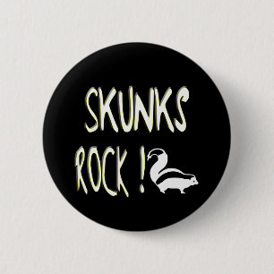 Skunks Rock! Button
