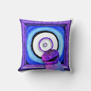 Skwot Above Assie the Barker Surreal Alien Cushion