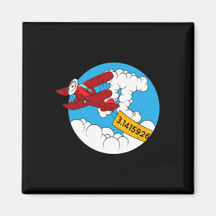 Sky Aeroplane Funny Maths Nerd Birthday Gift Pi Da Magnet