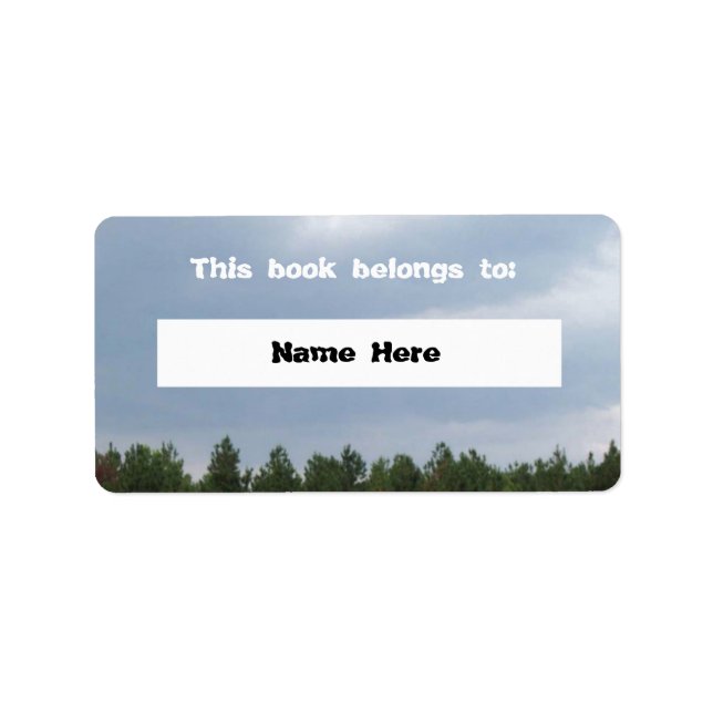 Sky and Clouds Book Label (Front)