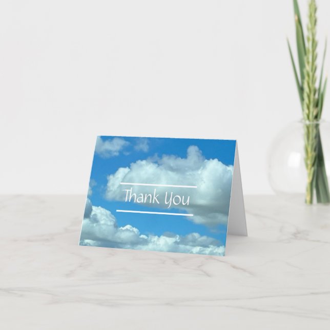 Sky and Clouds  Thank You Card (Front)