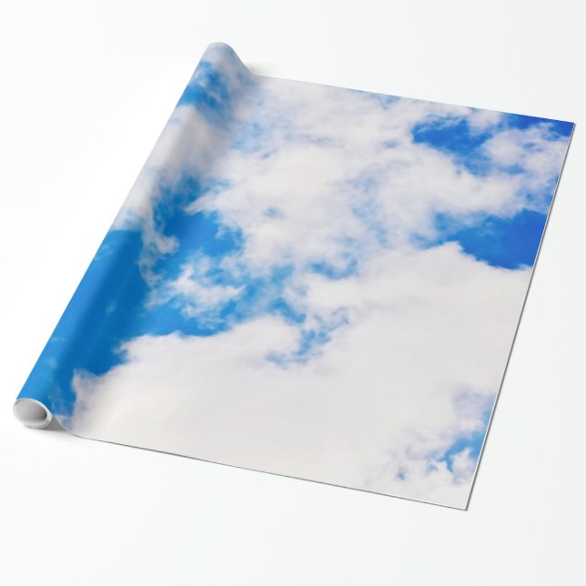 Sky and clouds wrapping paper (Unrolled)