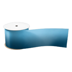 Sky and Ocean Blue Teal Ombre Satin Ribbon
