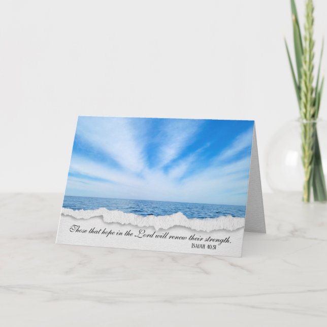 Sky and Water Religious Sympathy  Card (Front)