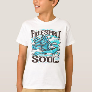 Sky Bird with Free Spirit and Soul T-Shirt
