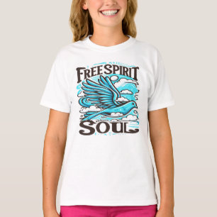 Sky Bird with Free Spirit and Soul T-Shirt