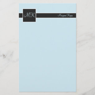 Sky & Black Colour Block Stationery