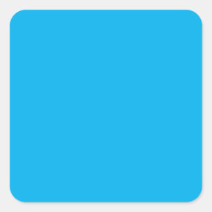 Sky Blue #00B0EF, Ball Blue Square Sticker