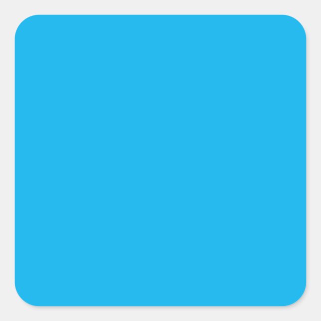 Sky Blue #00B0EF, Ball Blue Square Sticker (Front)