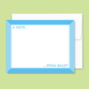 Sky Blue 2-Tone Cute Girly Card