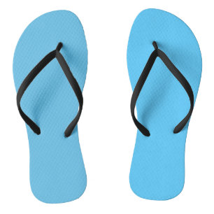 Sky Blue #5EC5F3, Blue Hosta Flip Flops