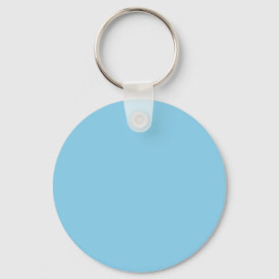 Sky Blue 87CEEB Colour - Option to Add Name Key Ring