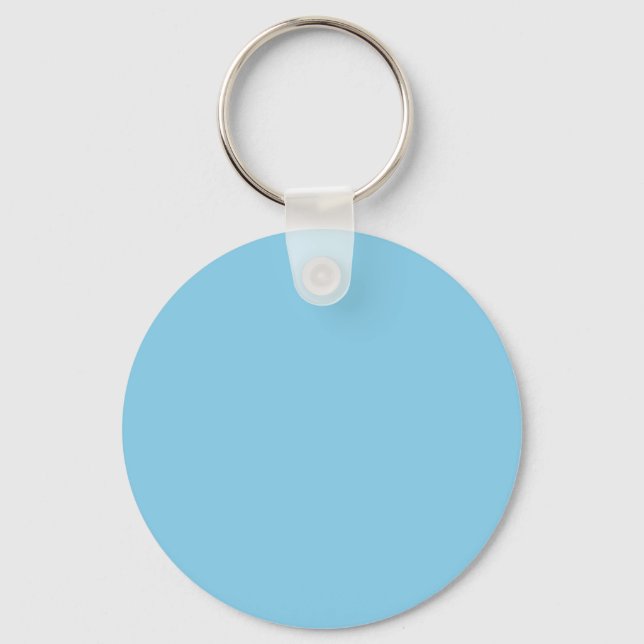 Sky Blue 87CEEB Colour - Option to Add Name Key Ring (Front)