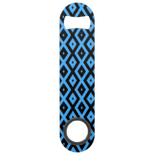 Sky blue and black diamond pattern