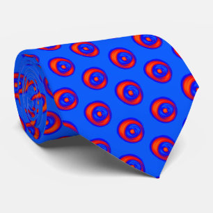 Sky Blue and Orange Red COOL pattern  Tie