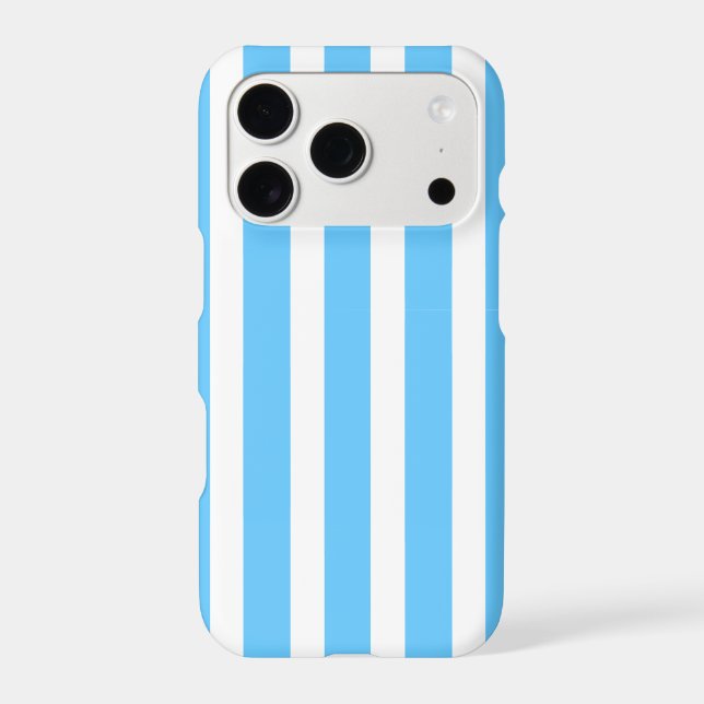 Sky Blue and White Cabana Stripes  (Back)