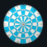 Sky Blue And White Dartboard<br><div class="desc">Sky Blue And White Dart Board</div>