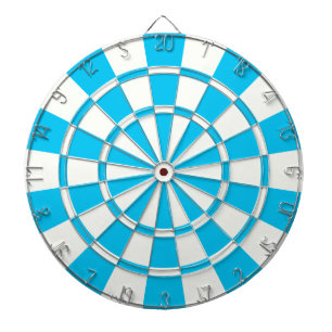 Sky Blue And White Dartboard