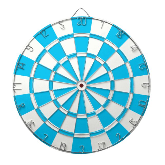 Sky Blue And White Dartboard (Front)