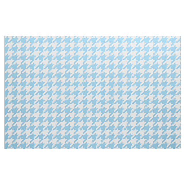 Sky Blue and White Houndstooth Fabric (Yard)