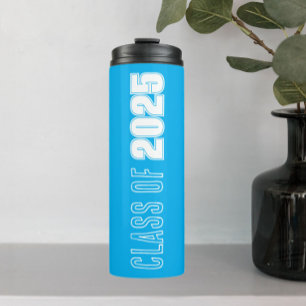 Sky Blue and White School Colours Class Year Thermal Tumbler