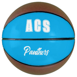Sky Blue and White School Colours Team Basketball